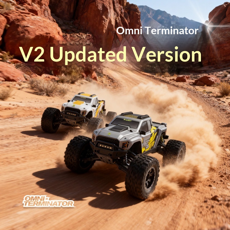 Outdoor Adventure With Kids - V2 オムニターミネーター RCリモートコントロールトラック 4WD オフロード 高速電動レーシングおもちゃの車