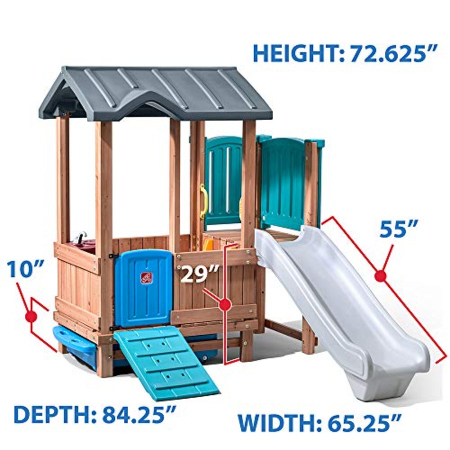 ウッドランドアドベンチャー プレイハウス＆スライド、子供用屋 - Outdoor Adventure With Kids のレビューと価格
