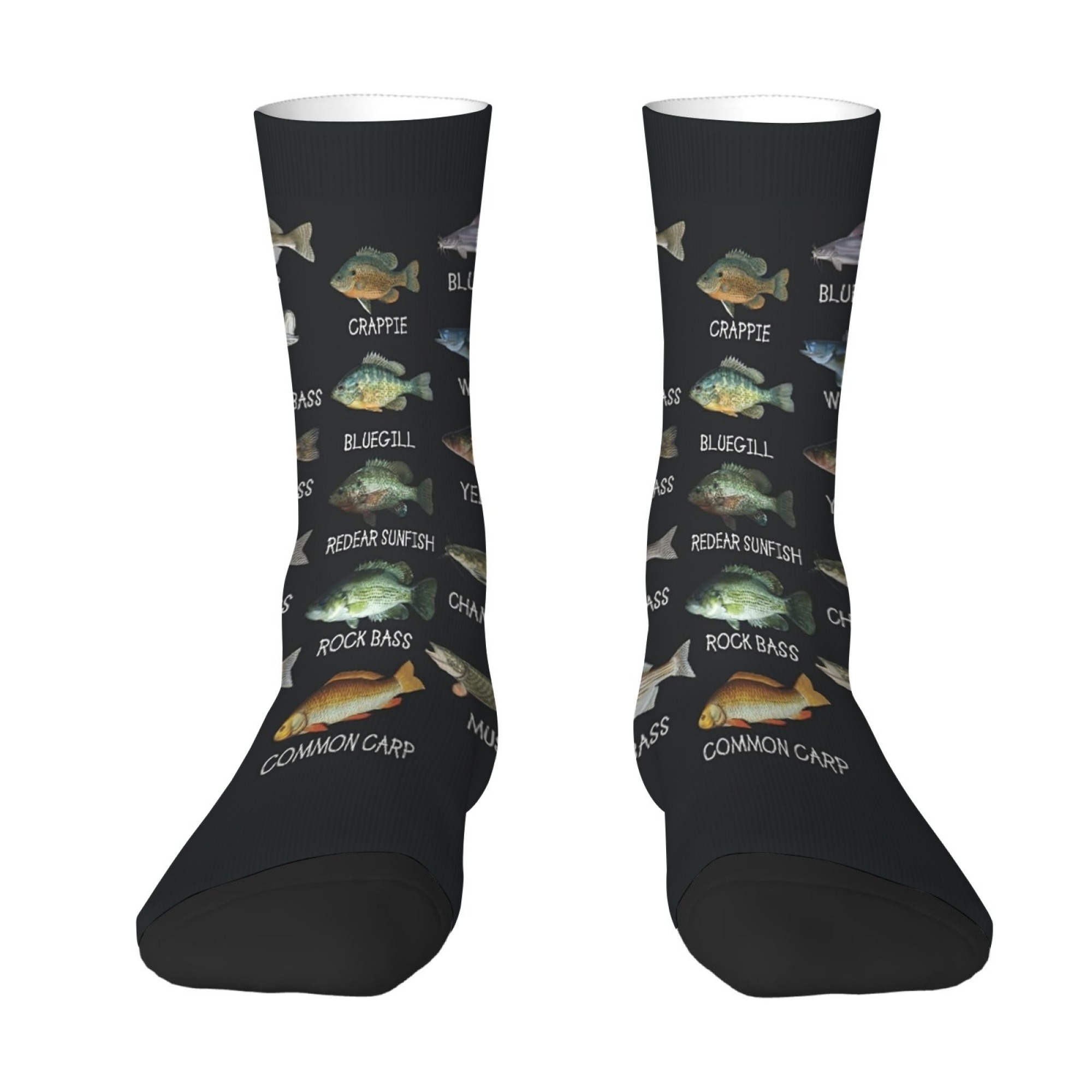 淡水魚イラストプリントメンズソックスノベルティレトロ面白い風 - Outdoor Adventure Youtube のレビューと価格