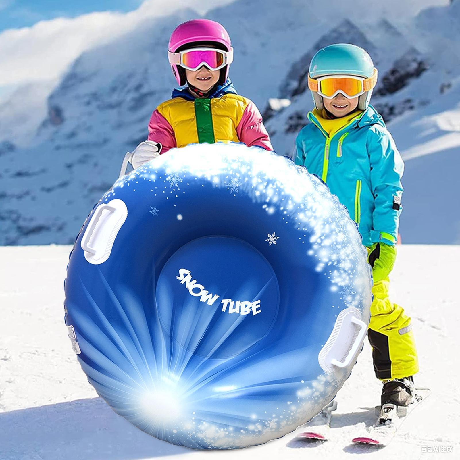 大人用スノーチューブ ハンドル付き高耐久インフレータブルスキ - Outdoor Adventure Youtube のレビューと価格