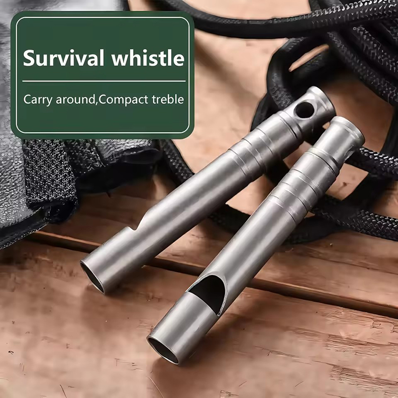 新しいチタン製緊急サバイバルホイッスル（ランヤード付き） - - Outdoor Adventure Youtube のレビューと価格