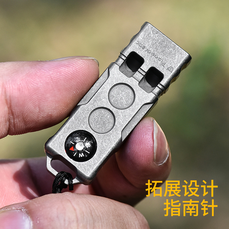 コンパスサバイバルダブルチューブホイッスル、チタン合金、アウ - Outdoor Adventure Youtube のレビューと価格